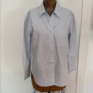 NWT Victoria’s Secret Pink Boyfriend Light Blue Button-Up Shirt Size S